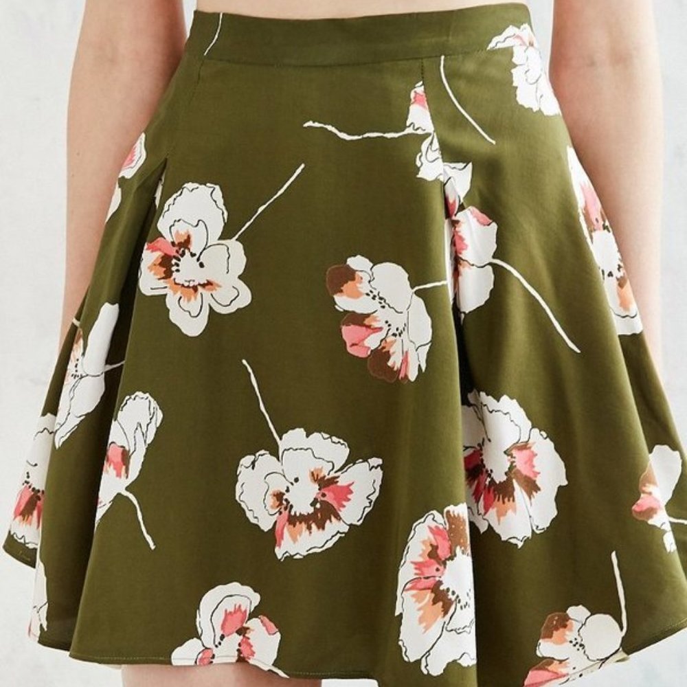 kimchi blue simone floral skater skirt